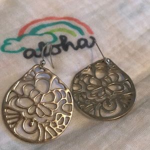 Large silver earrings